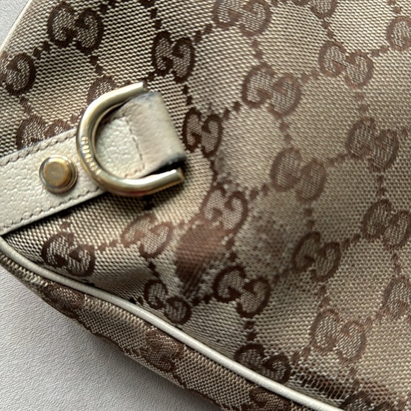 (SOLD)GUCCI Beige GG Canvas and Leather Abbey D-Ring Hobo - Picture 7 of 12